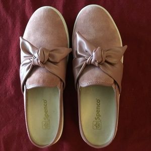 SPENCO ORTHOPEDIC MAUVE SUEDE MULES SZ 10